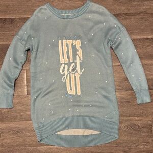 Honeydew XMAS light up ugly sweater Blue Sweater “Let's Get Lit”'